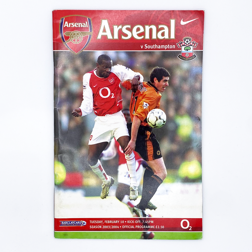Arsenal vs Southampton Programme (10 February 2004)