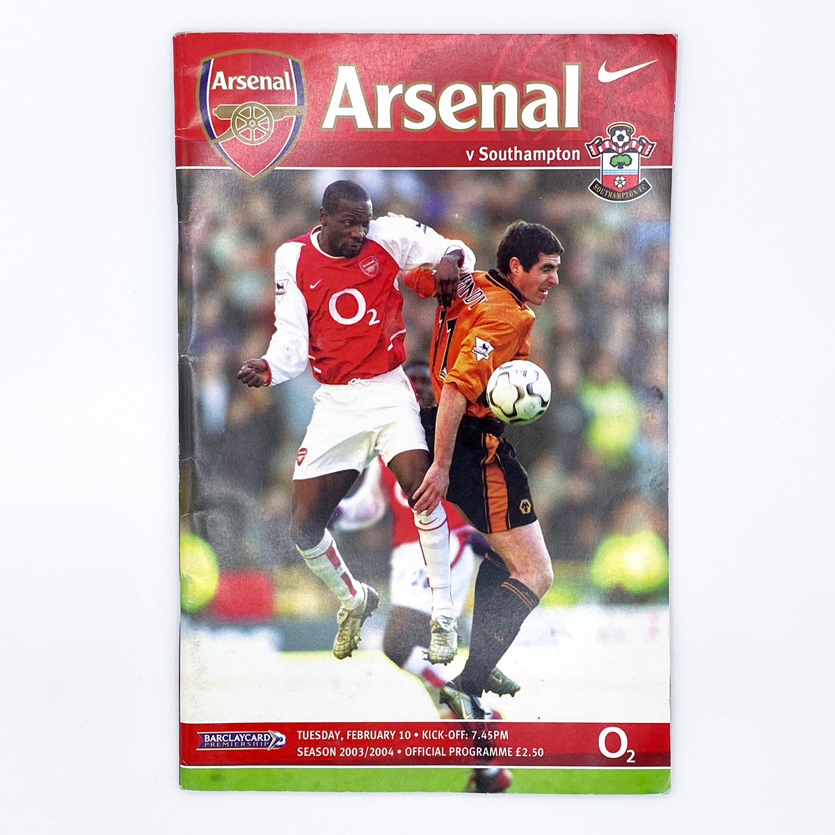 Arsenal vs Southampton Programme (10 February 2004)