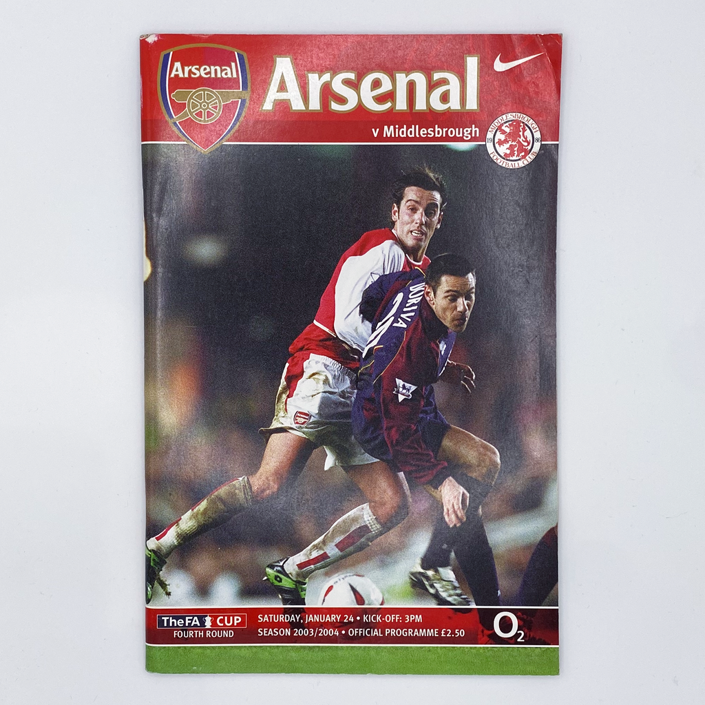 Arsenal vs Middlesbrough Programme (24 January 2004)