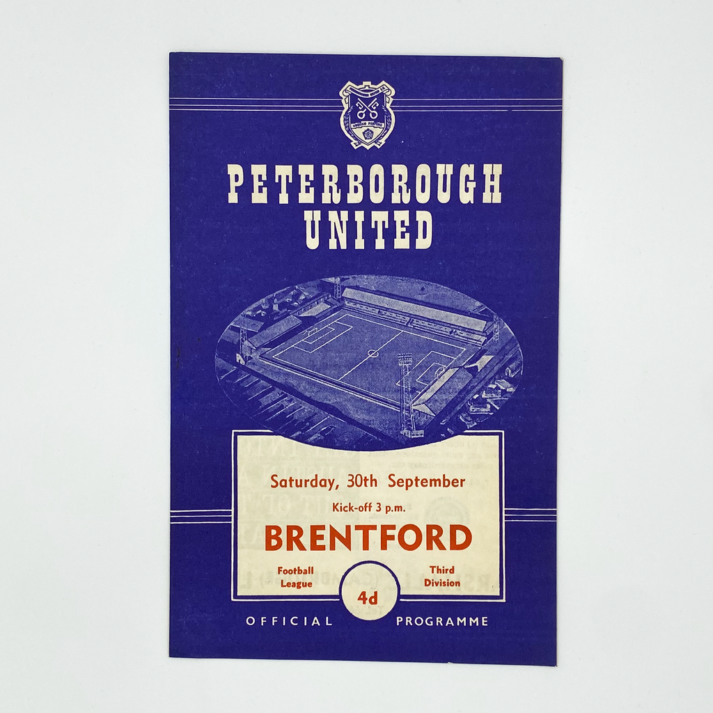 Peterborough United vs Brentford Programme (Saturday 30 September 1961)