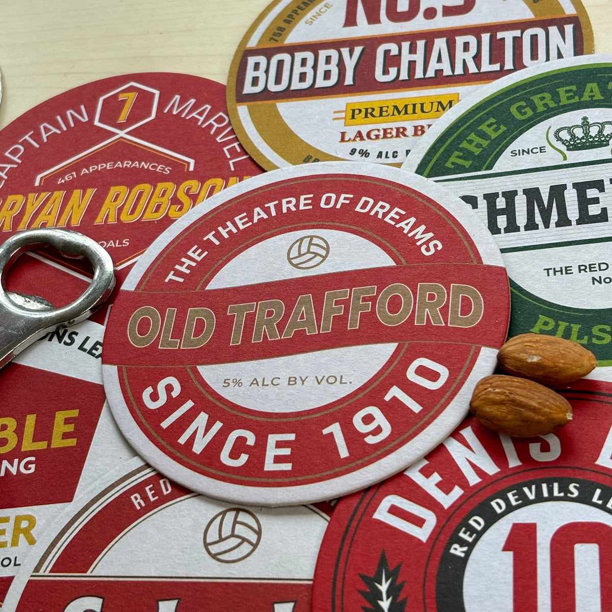 Manchester United Beer Mats 2nd Edition (8-Pack)