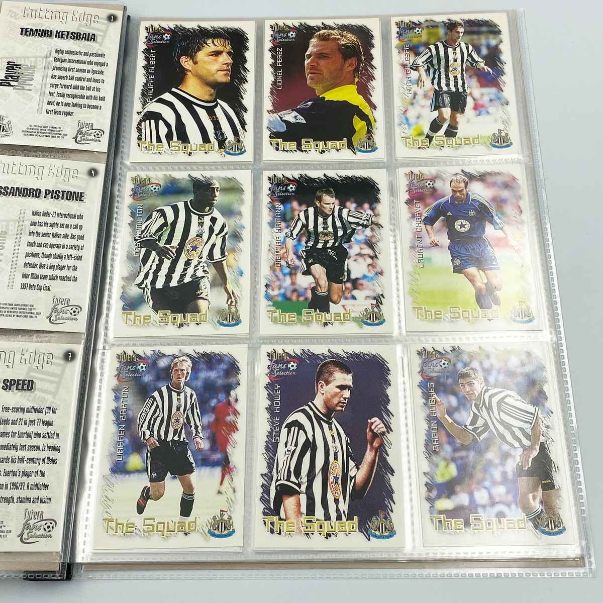 Newcastle United 1999 Futera Fans' Selection Collector Card Album | Complete Set (Missing Special Editions)