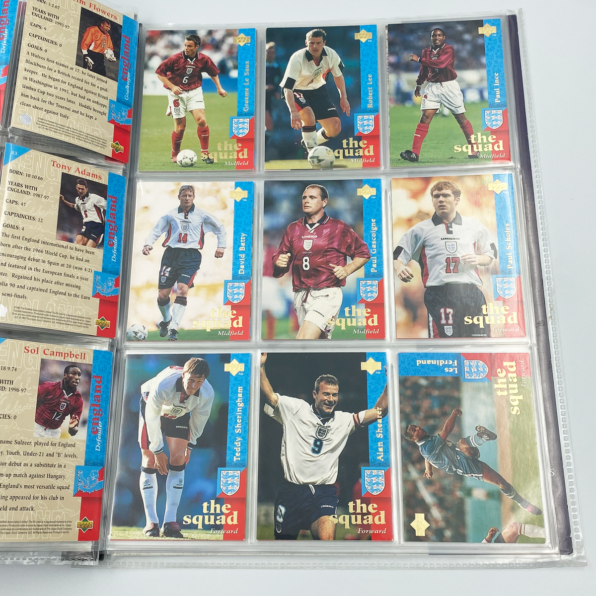 England 1998 Upper Deck Collector's Album | Complete Football Card Collection (Excluding Chase Cards)