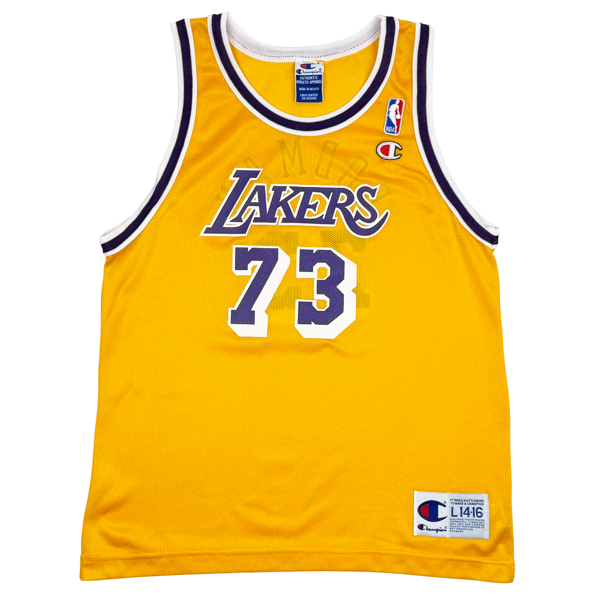 Los Angeles Lakers Home Champion Vest - Rodman 73 | 14-15 Years