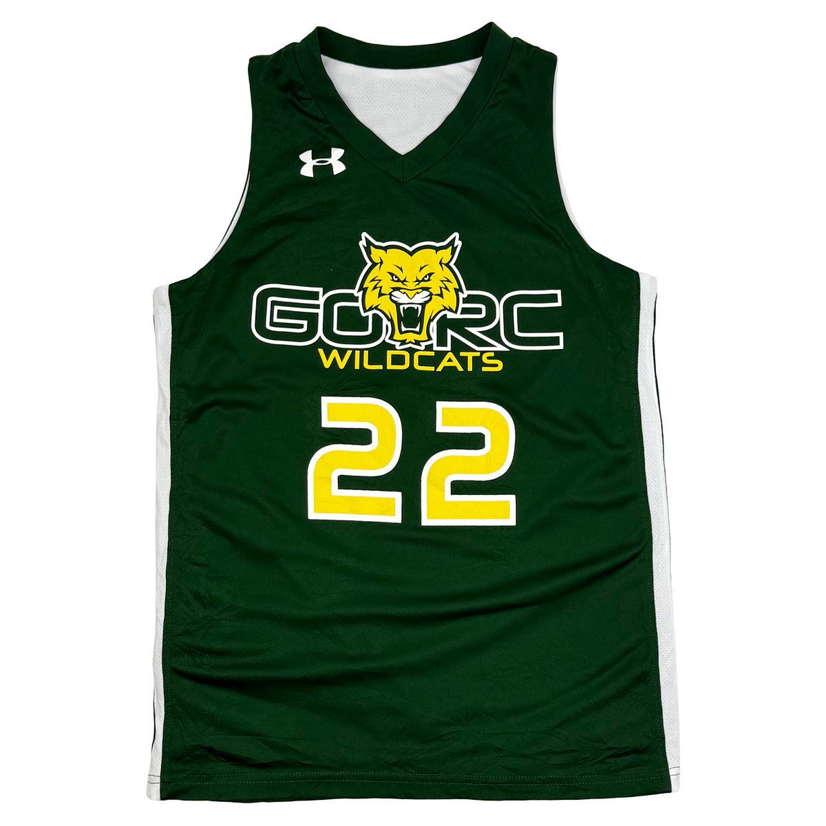 GORC Wildcats Reversible Green/White Under Armour Basketball Vest | 14-15 Years
