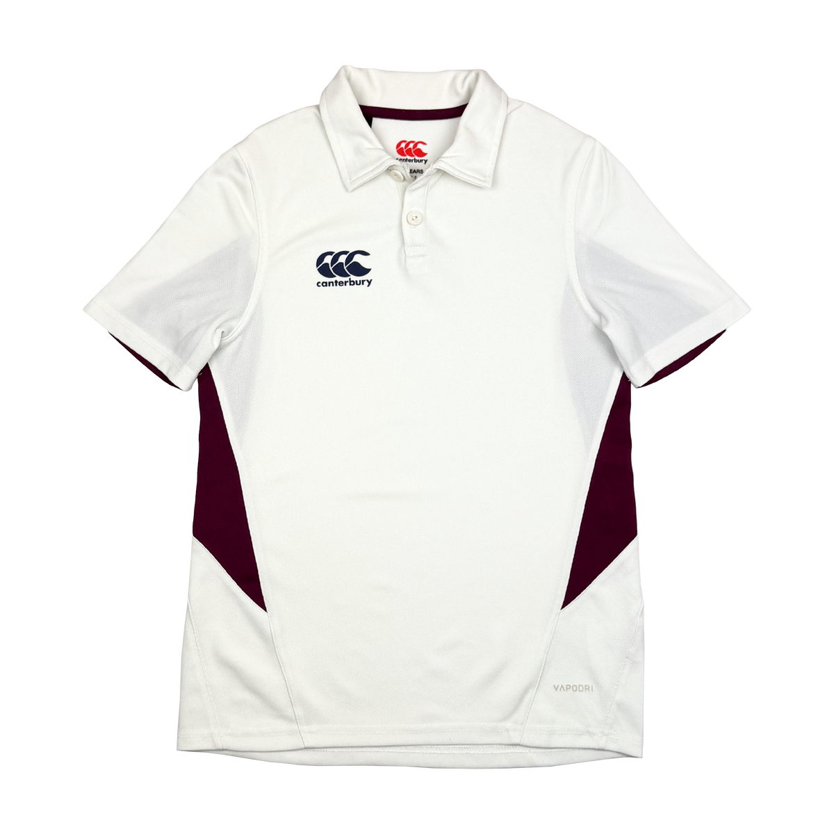 Canterbury White Cricket Polo Shirt | 11-12 Years