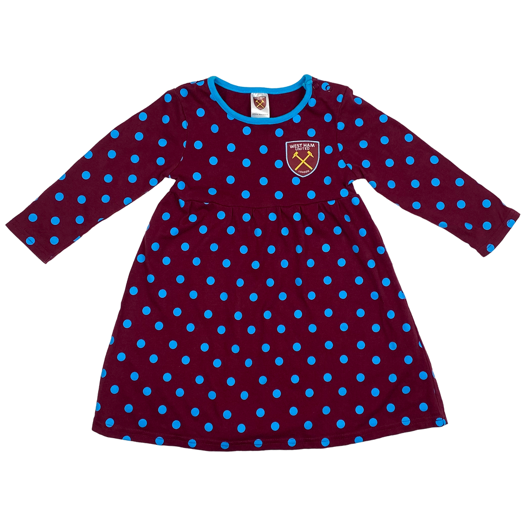 West Ham United Polka Dot Dress | 12-18 Months