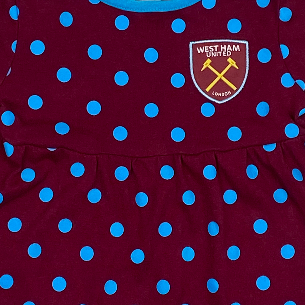West Ham United Polka Dot Dress | 12-18 Months