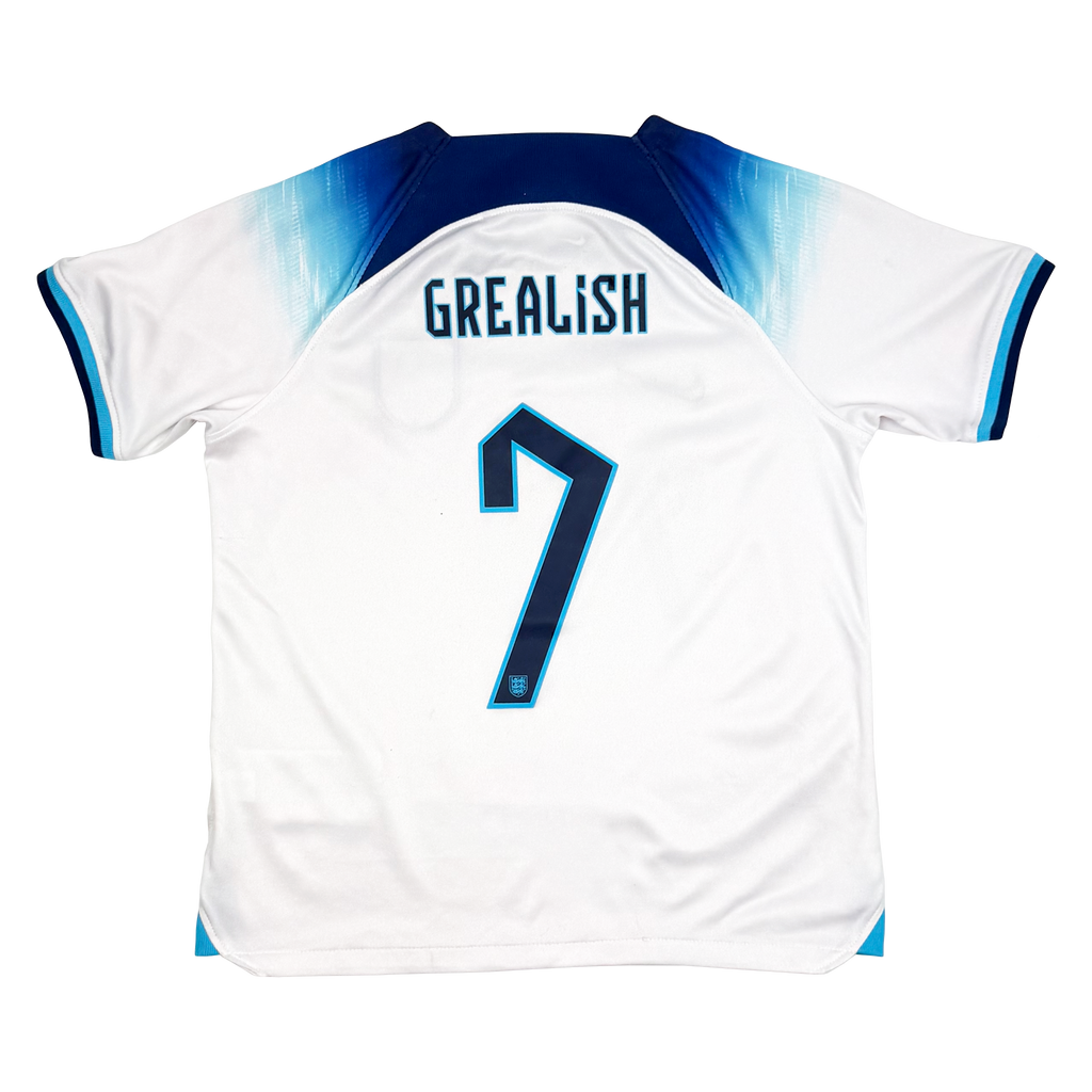 England Home Shirt (2022) - Grealish 7 | 7-8 Years