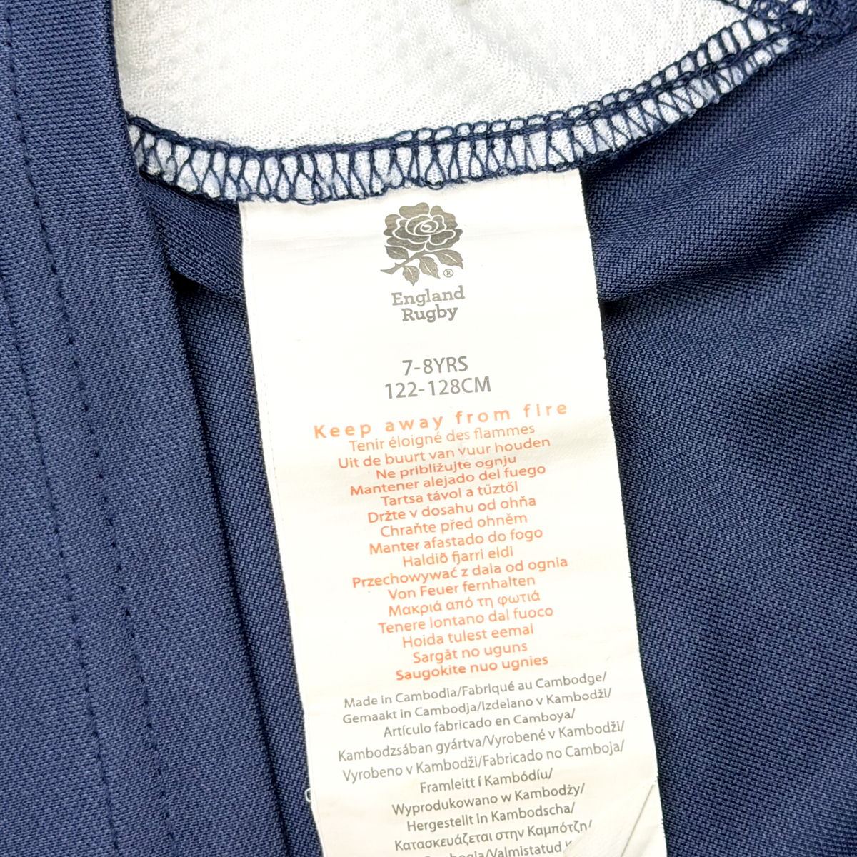 England Rugby Union Navy Blue Training Shirt (2014) | 7-8 Years
