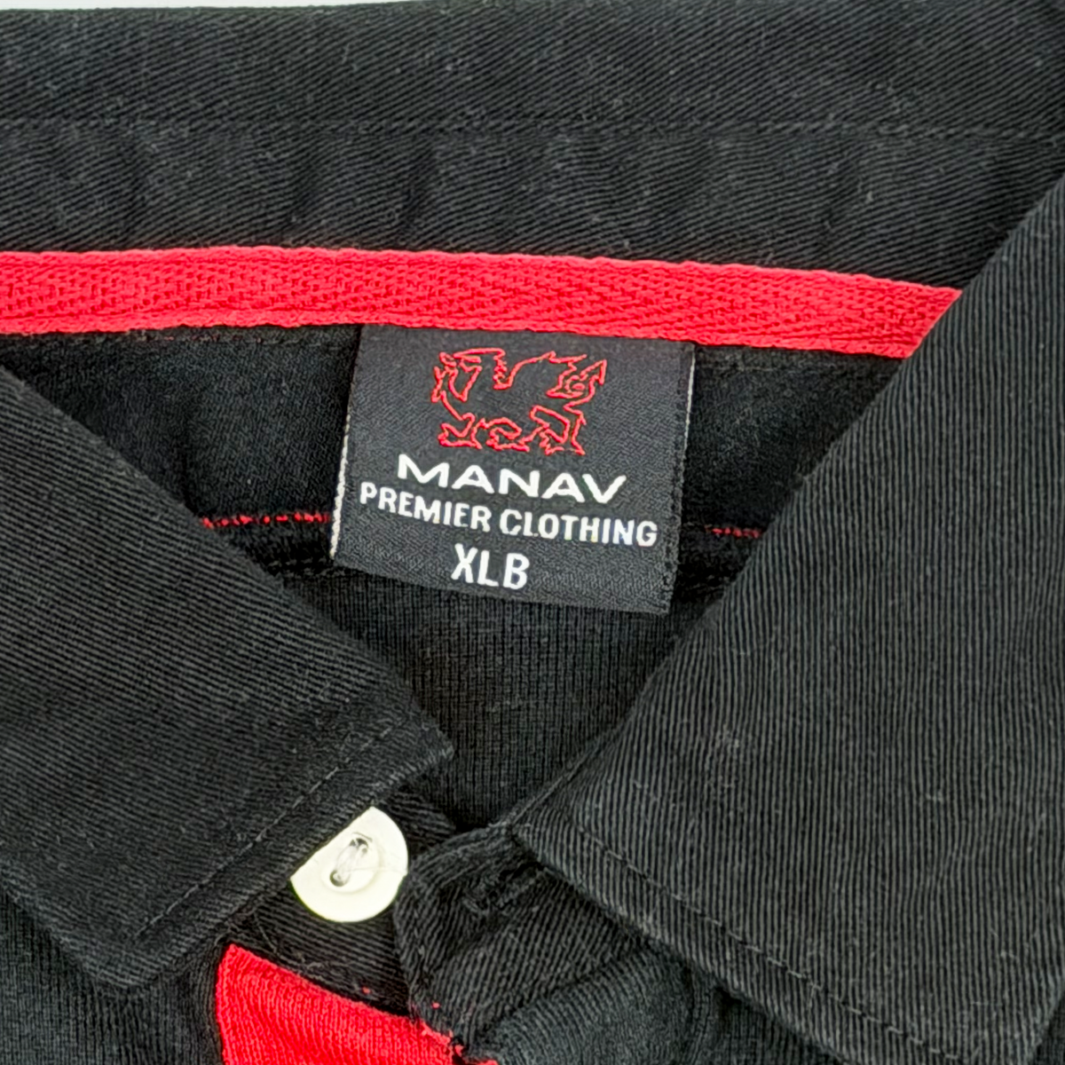 Wales Rugby Union Black Polo Shirt | 14-15 Years