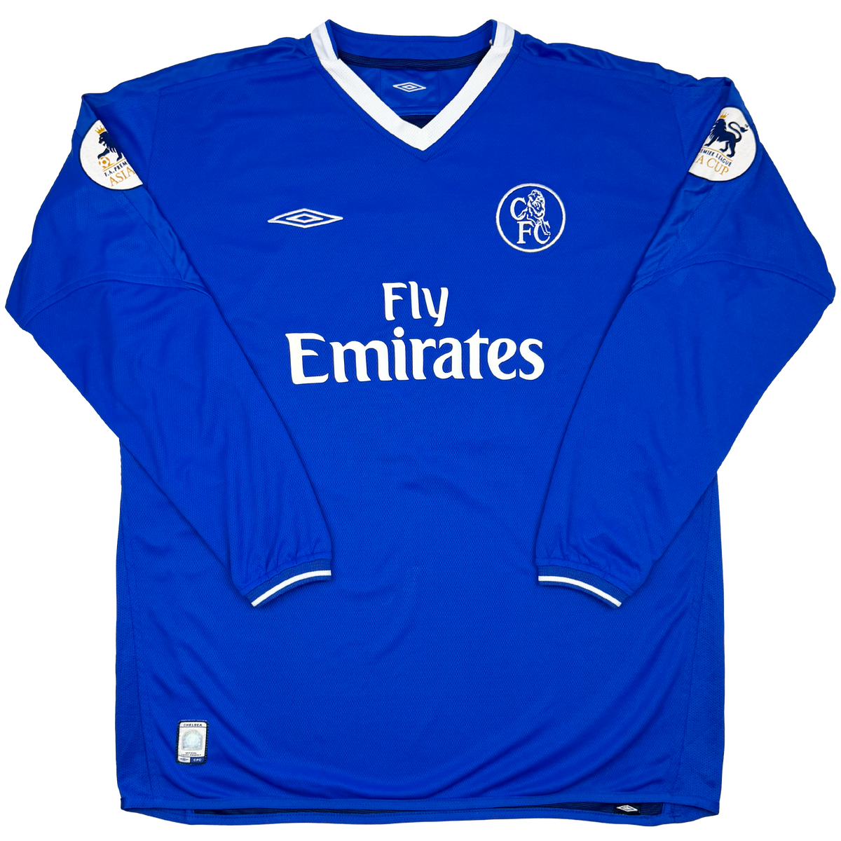 Chelsea Long-Sleeve Home Shirt (2003-05) - Eidur Gudjohnsen Match Issued | Extra Large