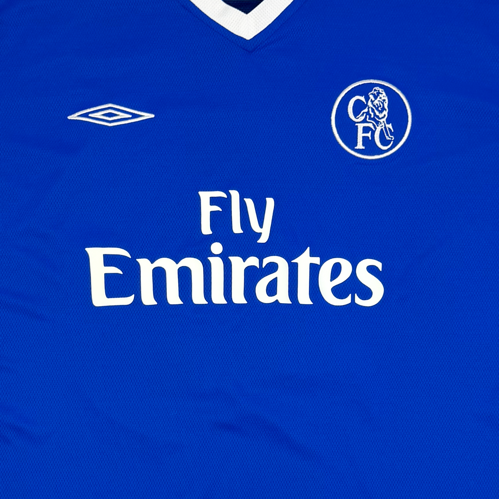 Chelsea Long-Sleeve Home Shirt (2003-05) - Eidur Gudjohnsen Match Issued | Extra Large