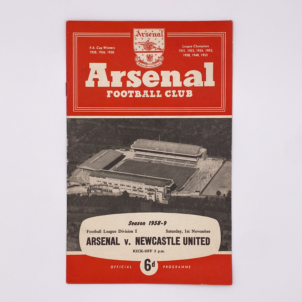 Arsenal vs Newcastle United Programme (1 November 1958)