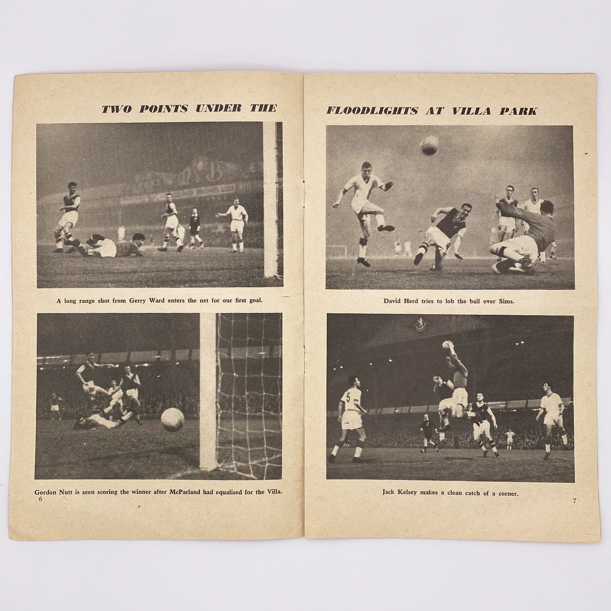 Arsenal vs Newcastle United Programme (1 November 1958)