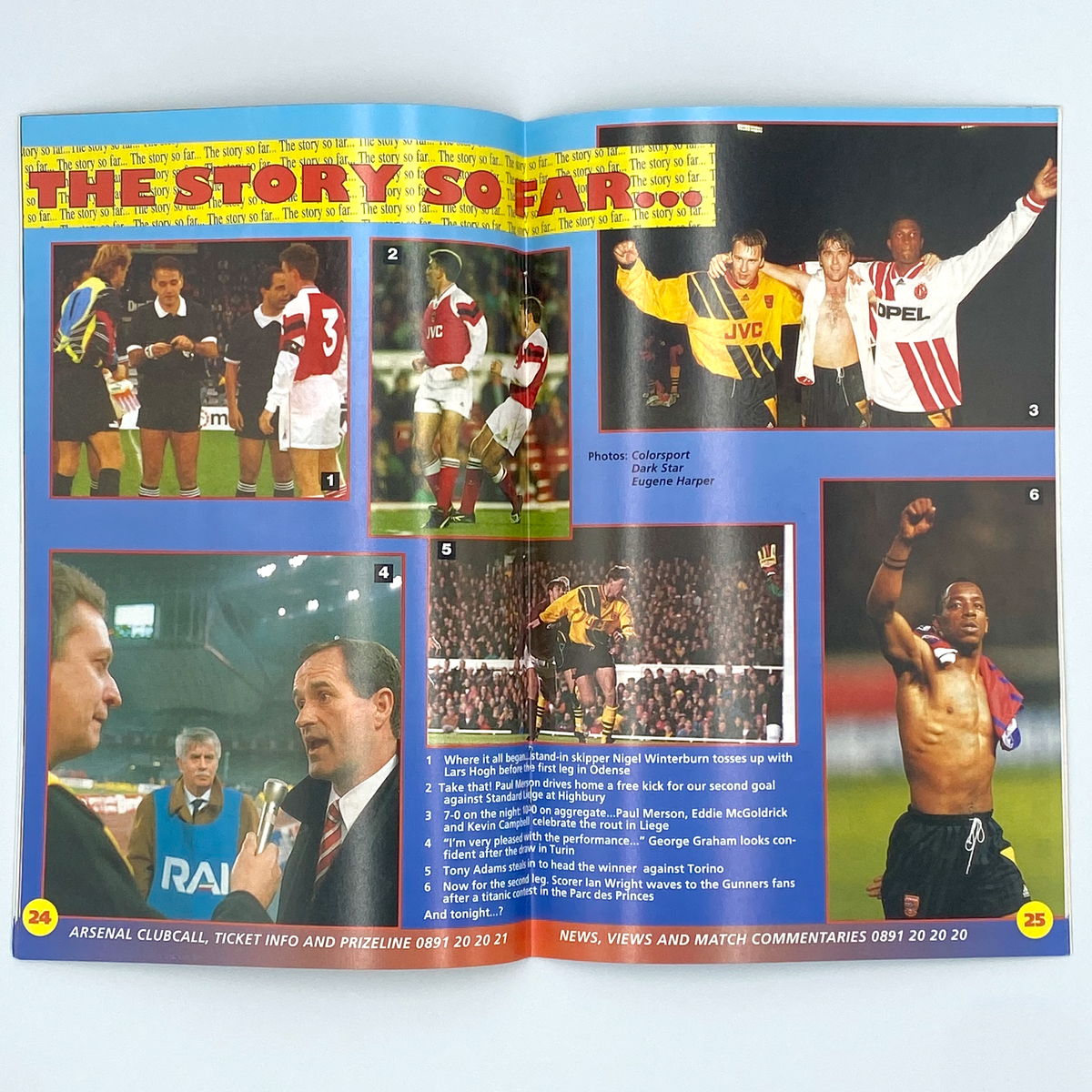 Arsenal vs Paris Saint-Germain UEFA Cup Winners' Cup Semi-Final 2nd Leg Programme (12 April 1994)