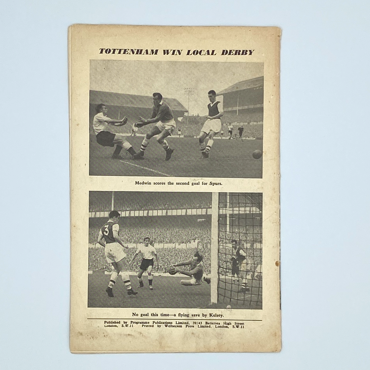 Arsenal vs Birmingham City Programme (19 October 1957)