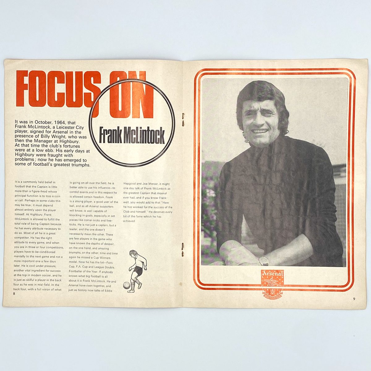 Arsenal vs Wolverhampton Wanderers Programme (15 August 1972)