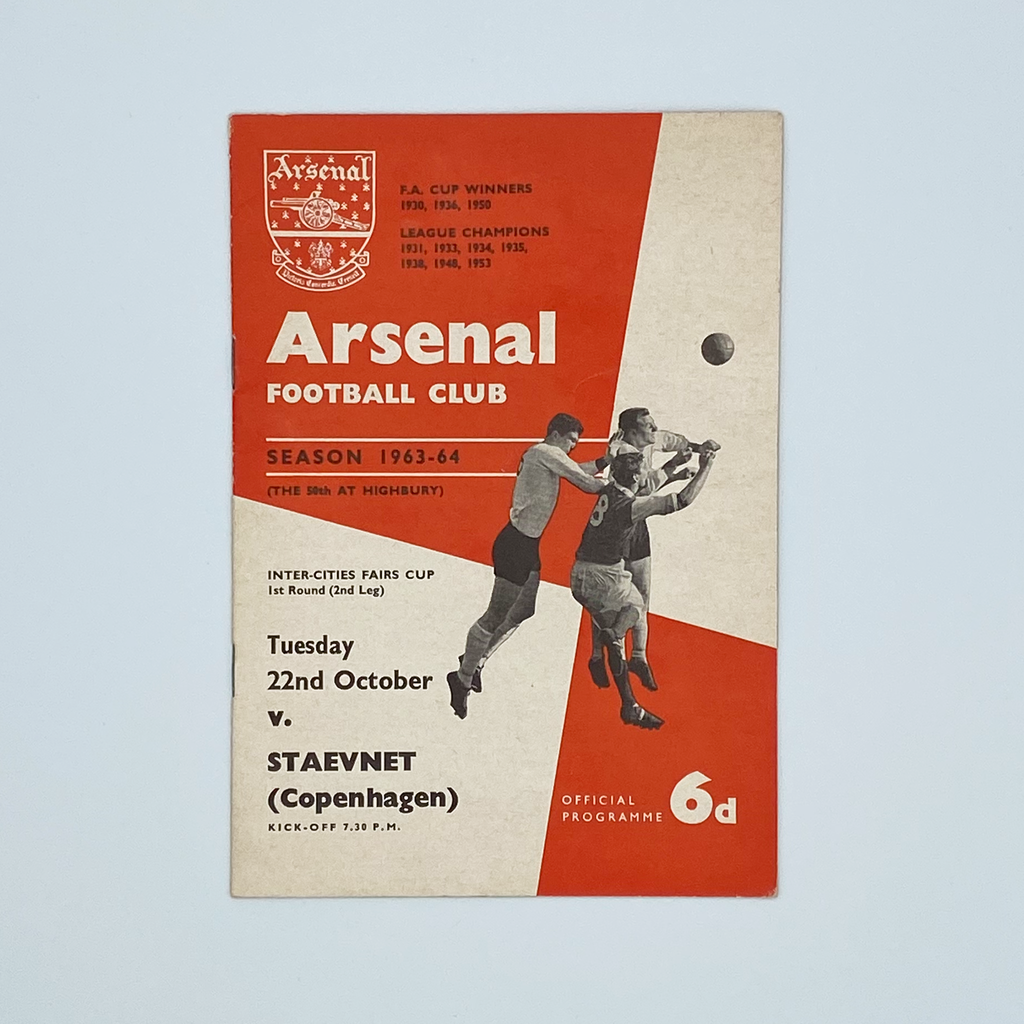 Arsenal vs Staevnet Programme (22 October 1963)