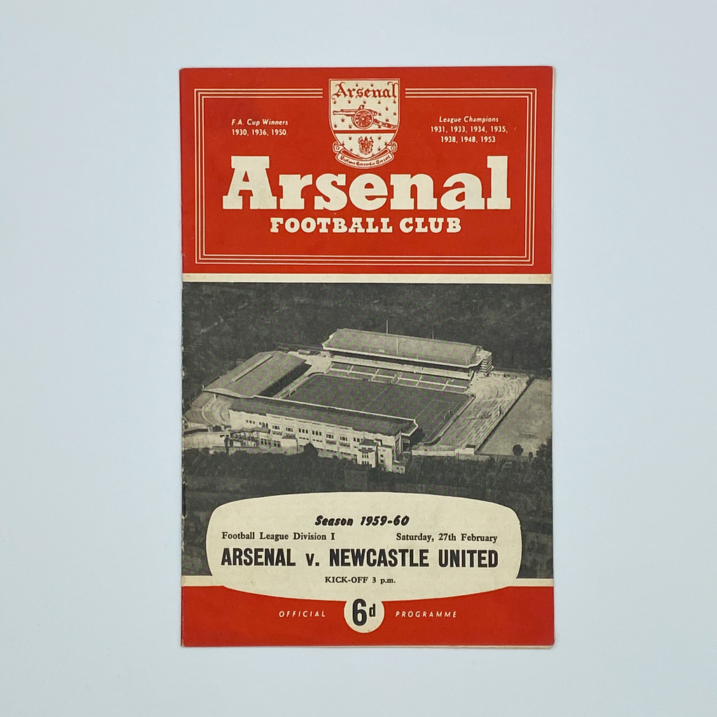 Arsenal vs Newcastle United Programme (27 February 1960)