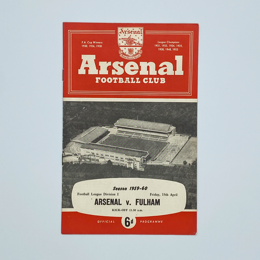 Arsenal vs Fulham Programme (15 April 1960)