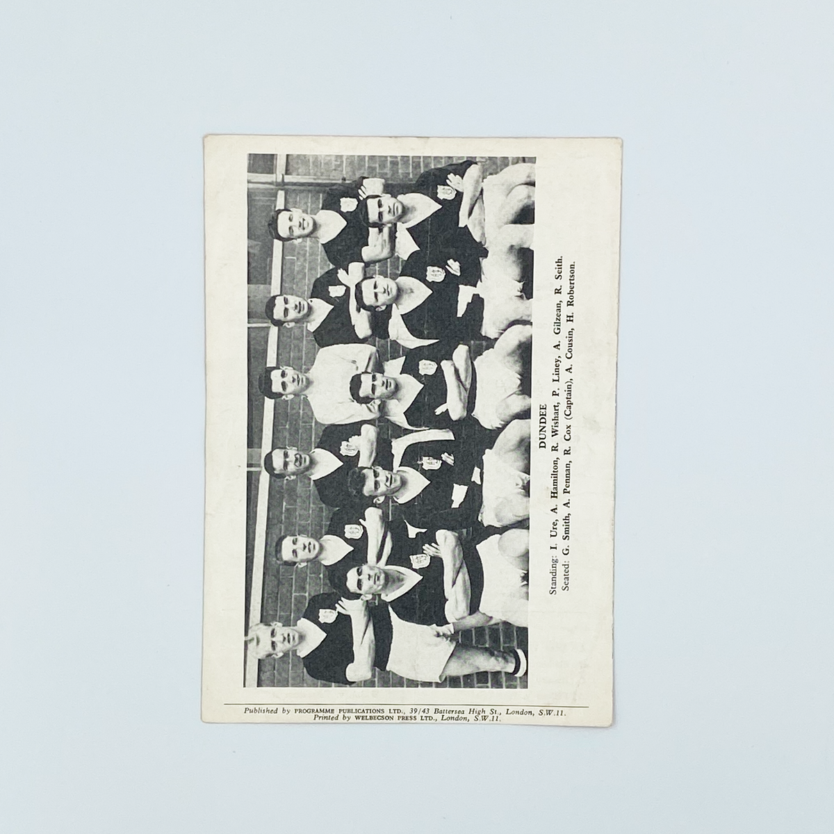 Arsenal vs Dundee Programme (17 February 1962)