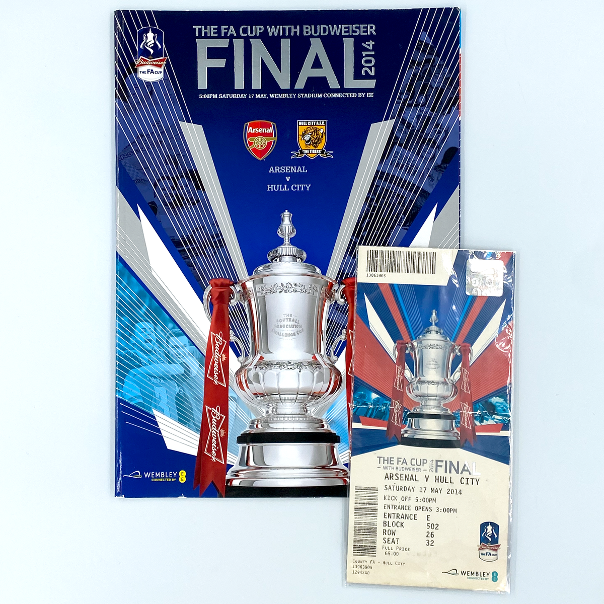 2014 FA Cup Final Programme and Ticket