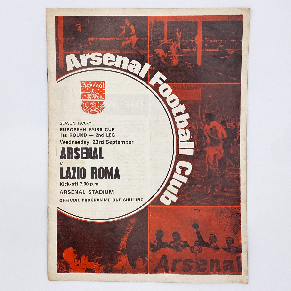 Arsenal vs Lazio Programme (23 September 1970)