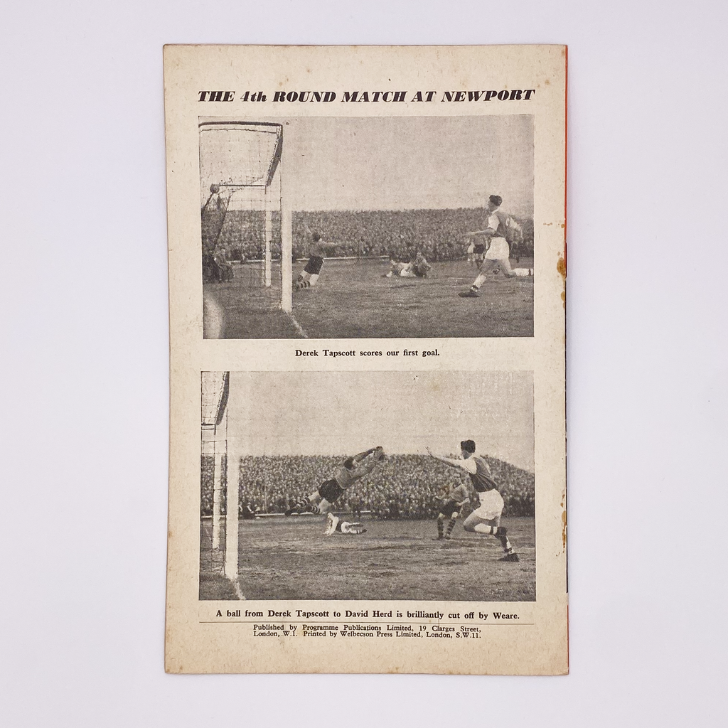 Preston North End vs Arsenal Programme (19 February 1957)