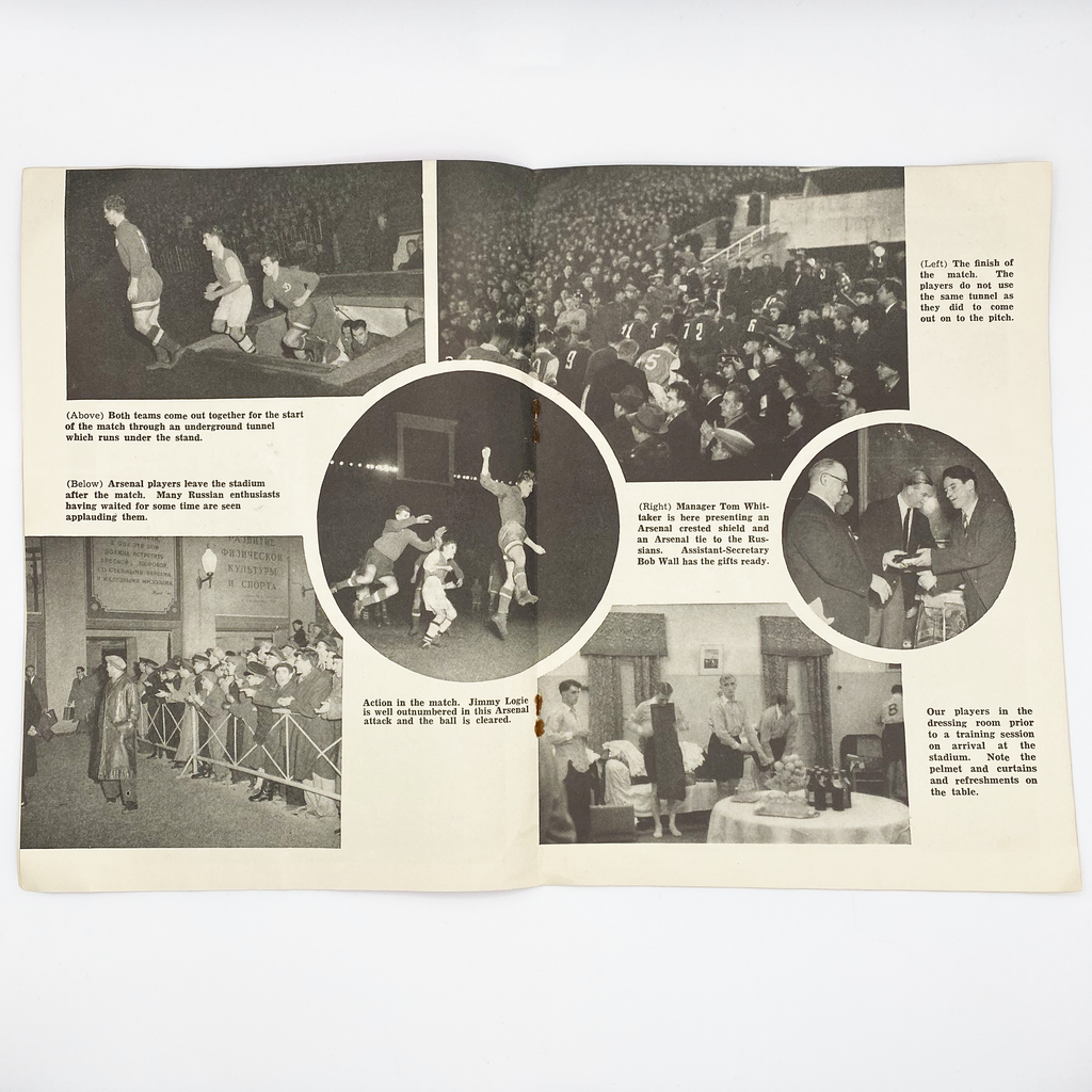 Arsenal vs Spartak Moscow Programme (9 November 1954)