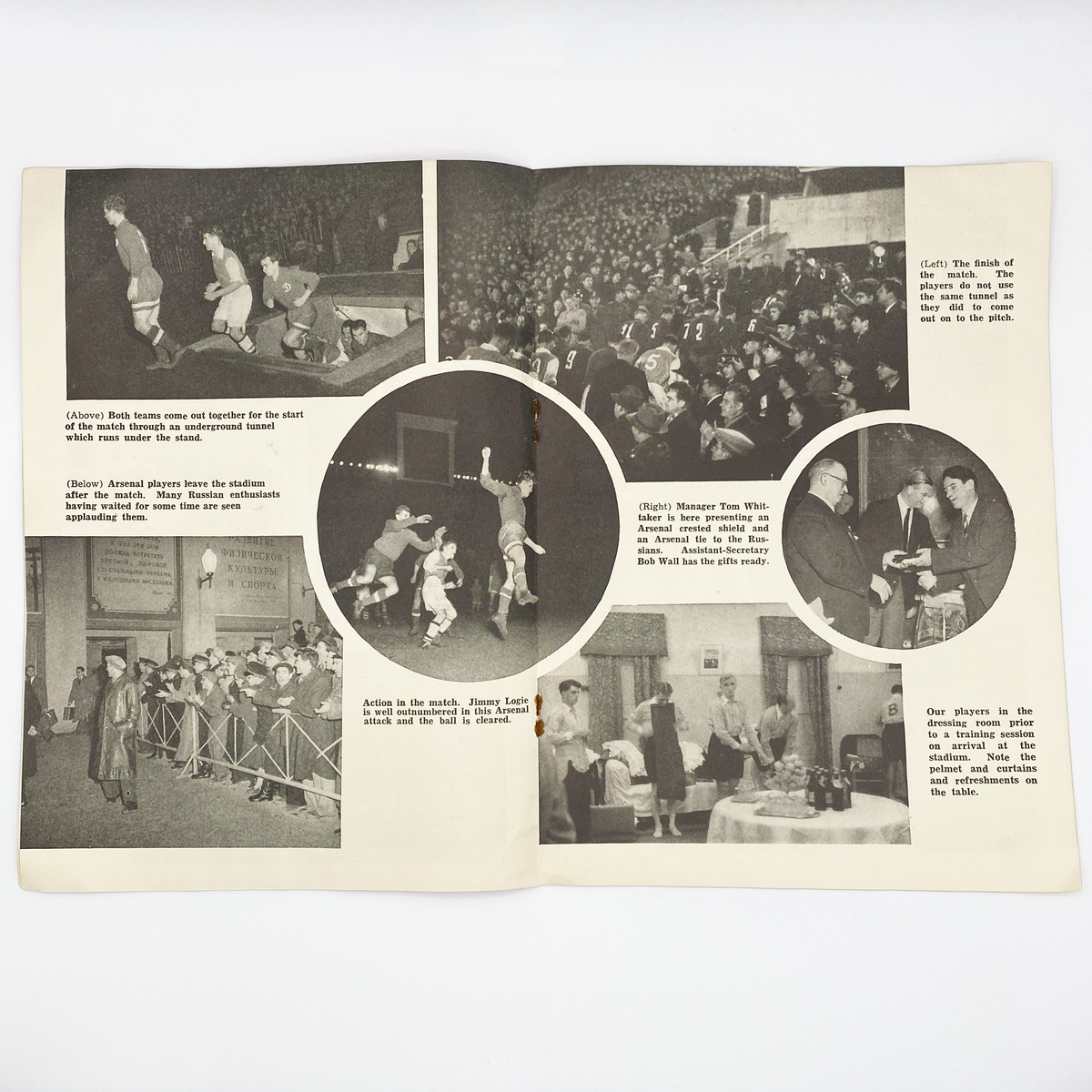 Arsenal vs Spartak Moscow Programme (9 November 1954)