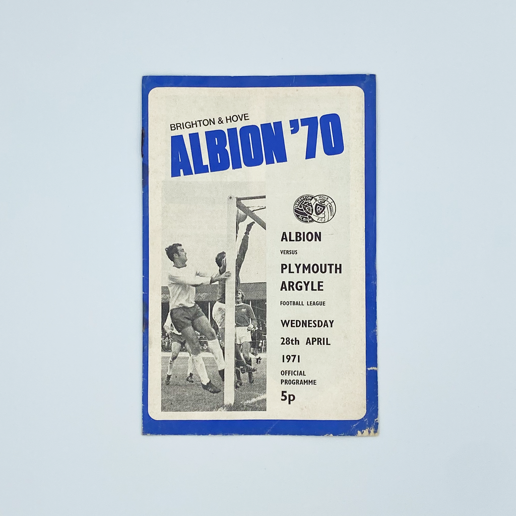 Brighton & Hove Albion vs Plymouth Argyle Programme (28 April 1971)