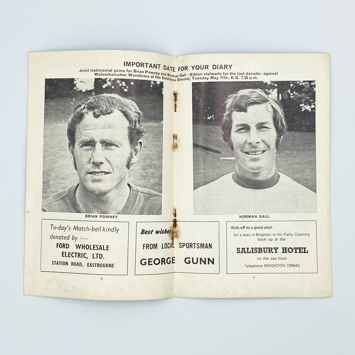 Brighton & Hove Albion vs Plymouth Argyle Programme (28 April 1971)