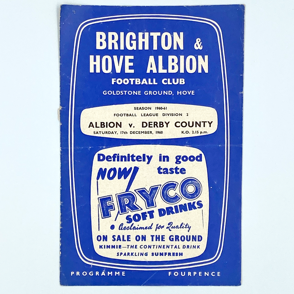 Brighton & Hove Albion vs Derby County Programme (17 December 1960)
