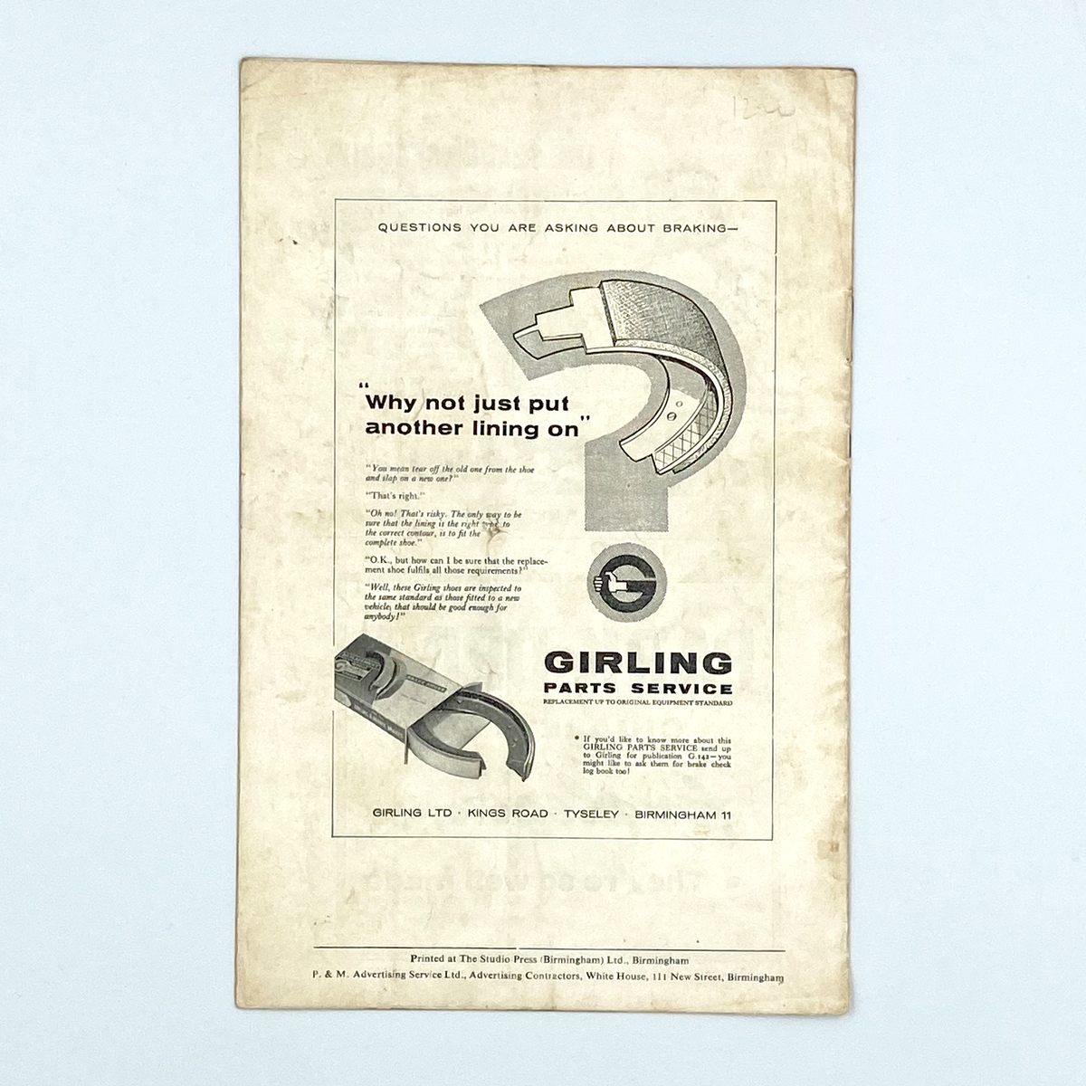 Birmingham City vs FC Barcelona Programme (29 March 1960)