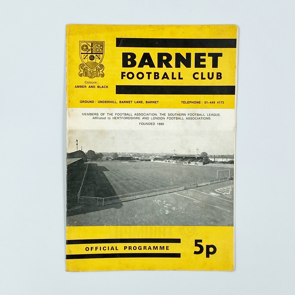 Barnet vs King's Lynn Town Programme (26 August 1974)