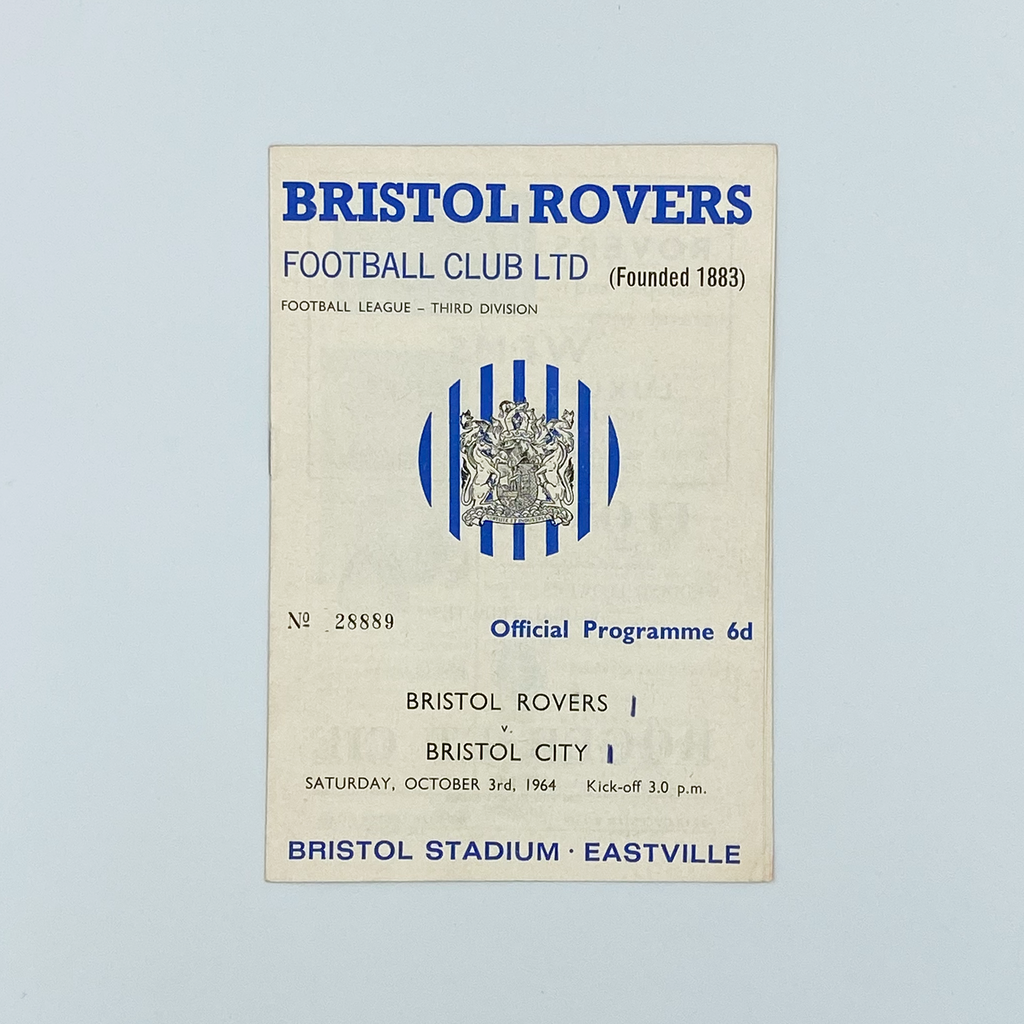 Bristol Rovers vs Bristol City Programme (3 October 1964)