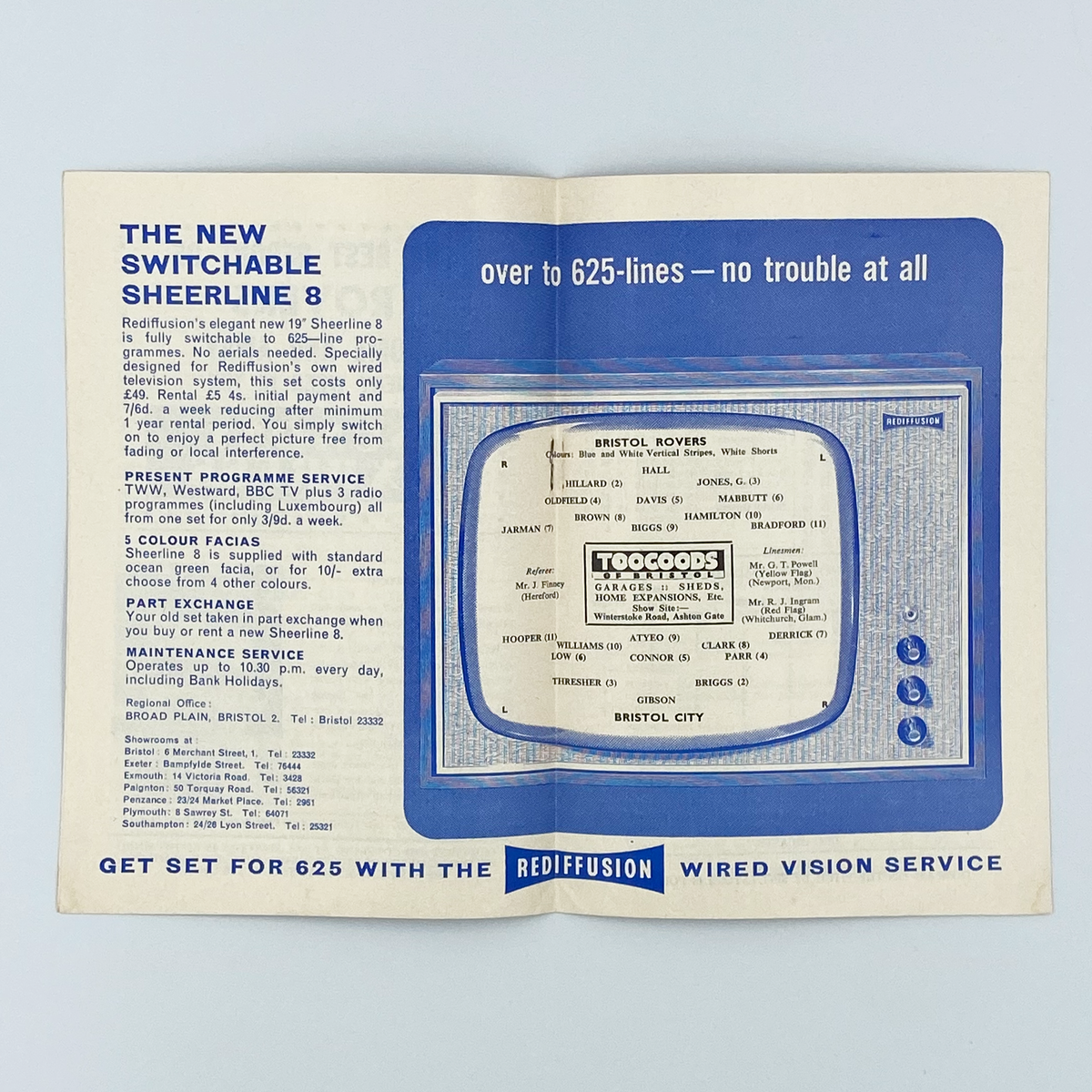 Bristol Rovers vs Bristol City Programme (14 December 1963)