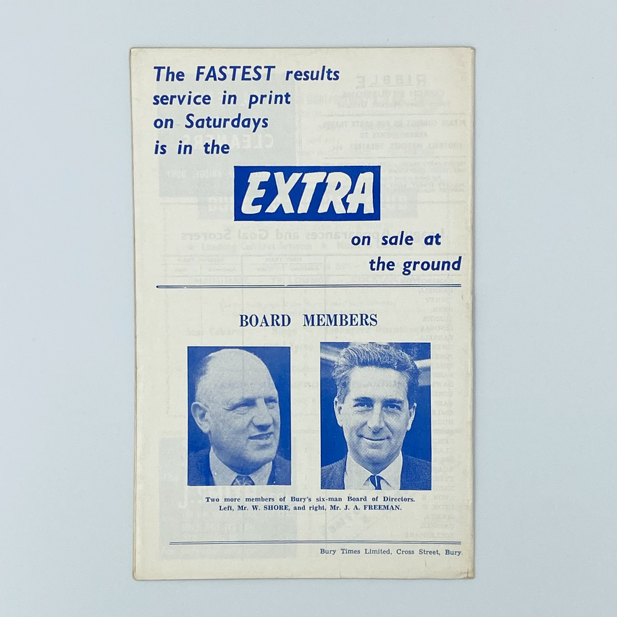 Bury vs Scunthorpe United Programme (3 October 1967)