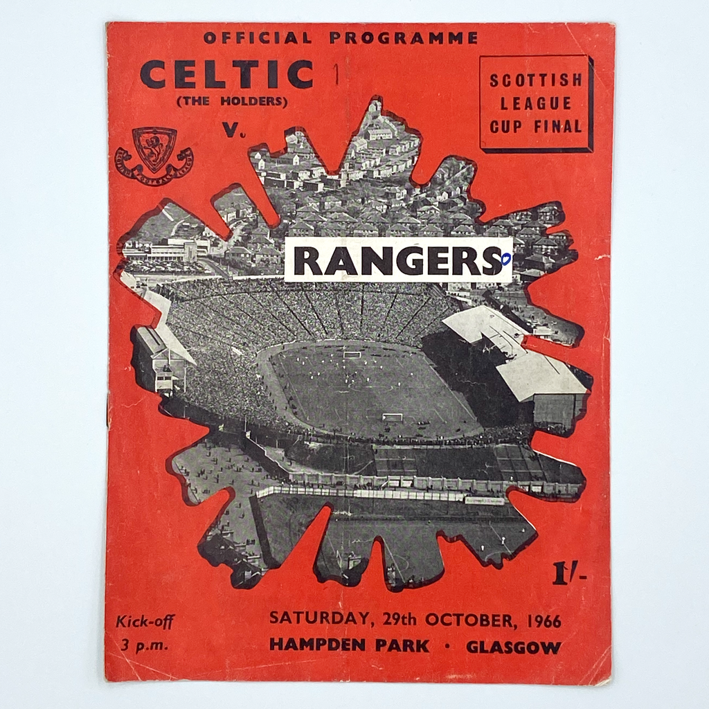 1966 Scottish League Cup Final Programme (29 October 1966)