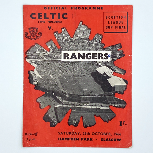 1966 Scottish League Cup Final Programme (29 October 1966)