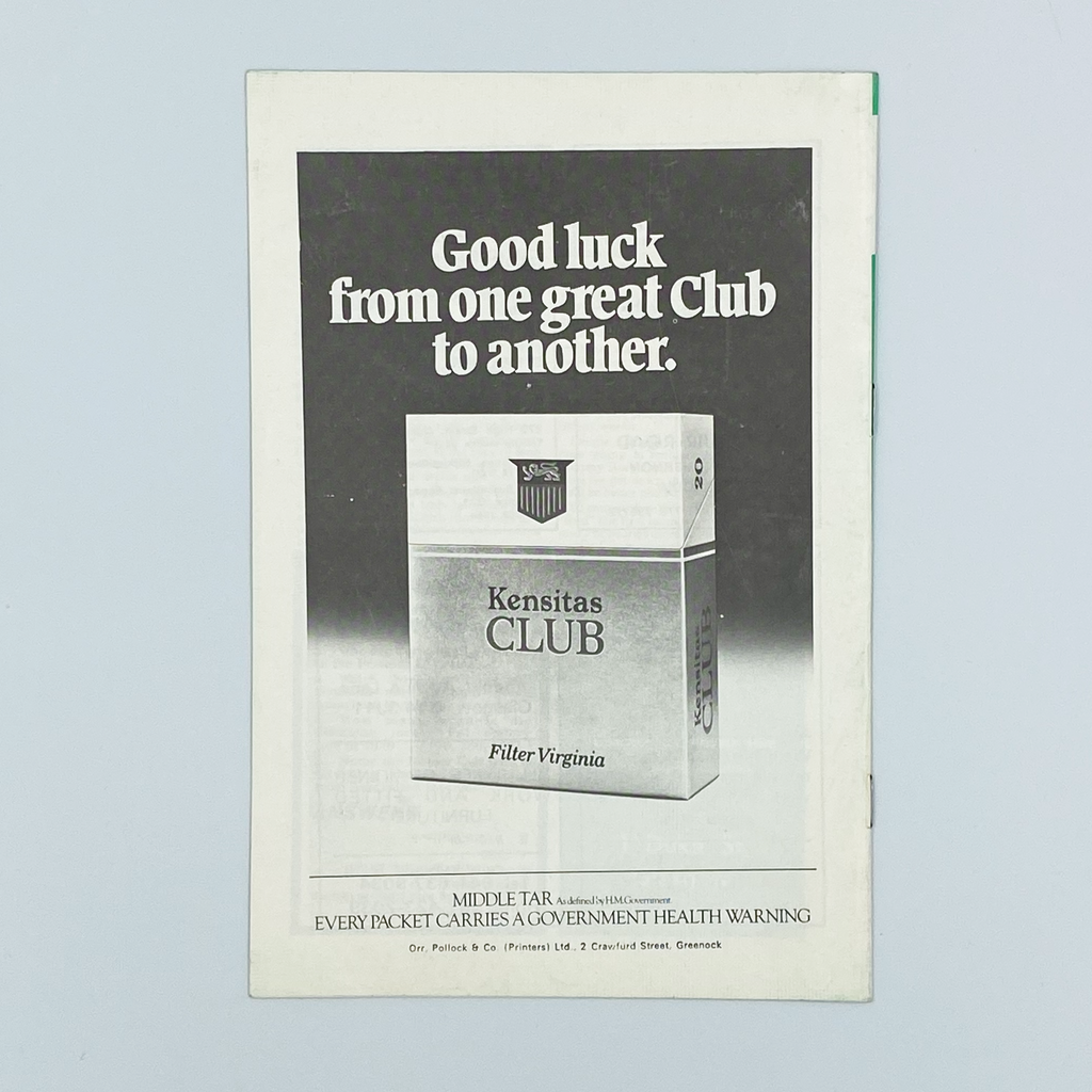 Celtic vs Rangers Programme (3 January 1977)