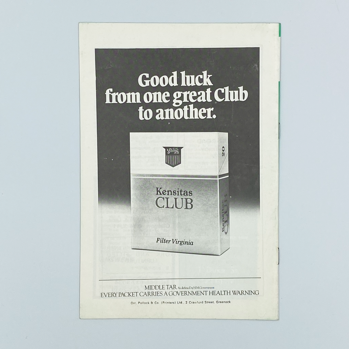 Celtic vs Rangers Programme (3 January 1977)