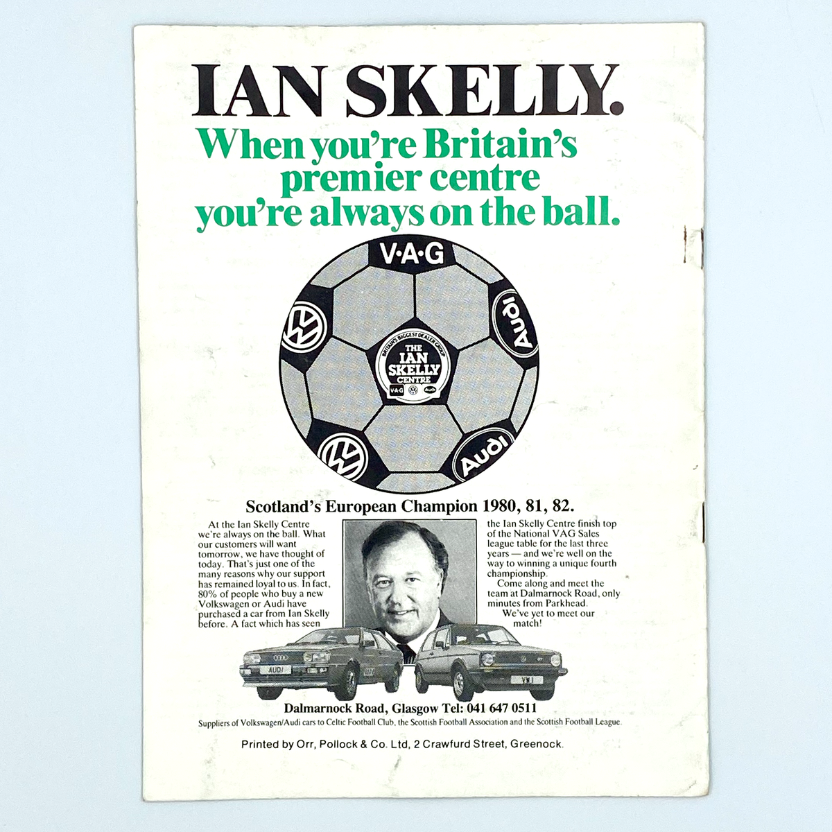 Celtic vs Sporting CP Programme (2 November 1983)