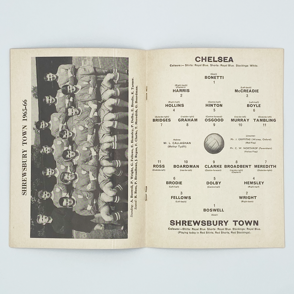 Chelsea vs Shrewsbury Town Programme (5 March 1966)