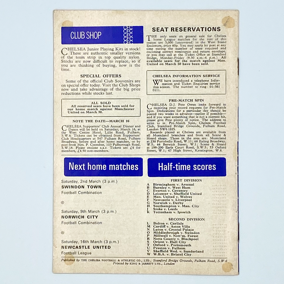 Chelsea vs Queens Park Rangers (23 February 1974)
