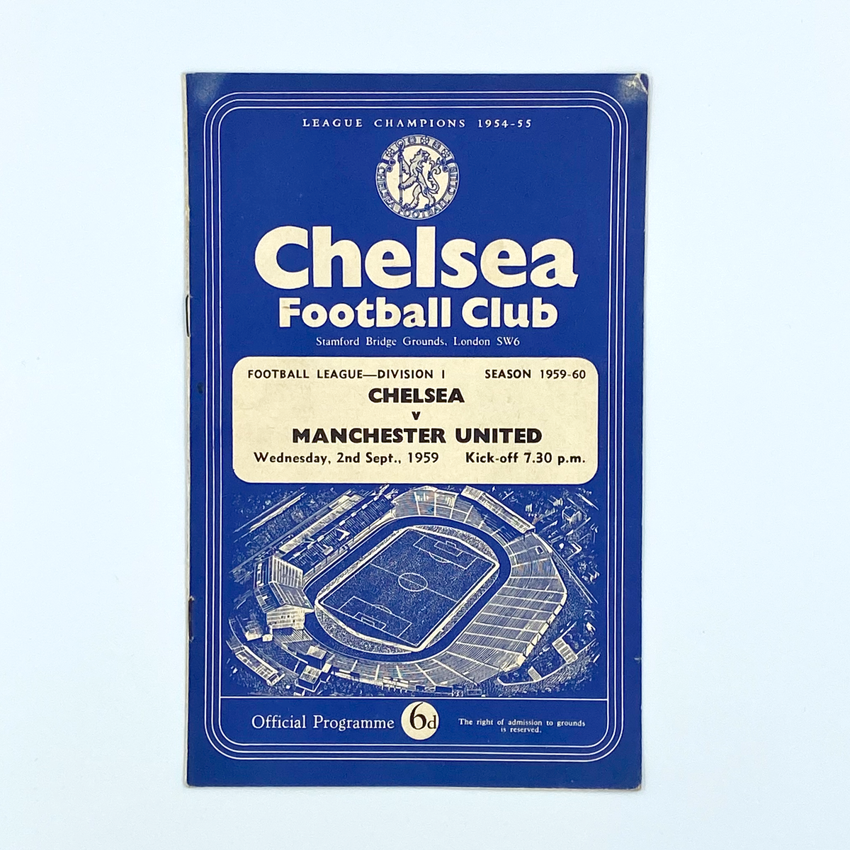 Chelsea vs Manchester United Programme (2 September 1959)