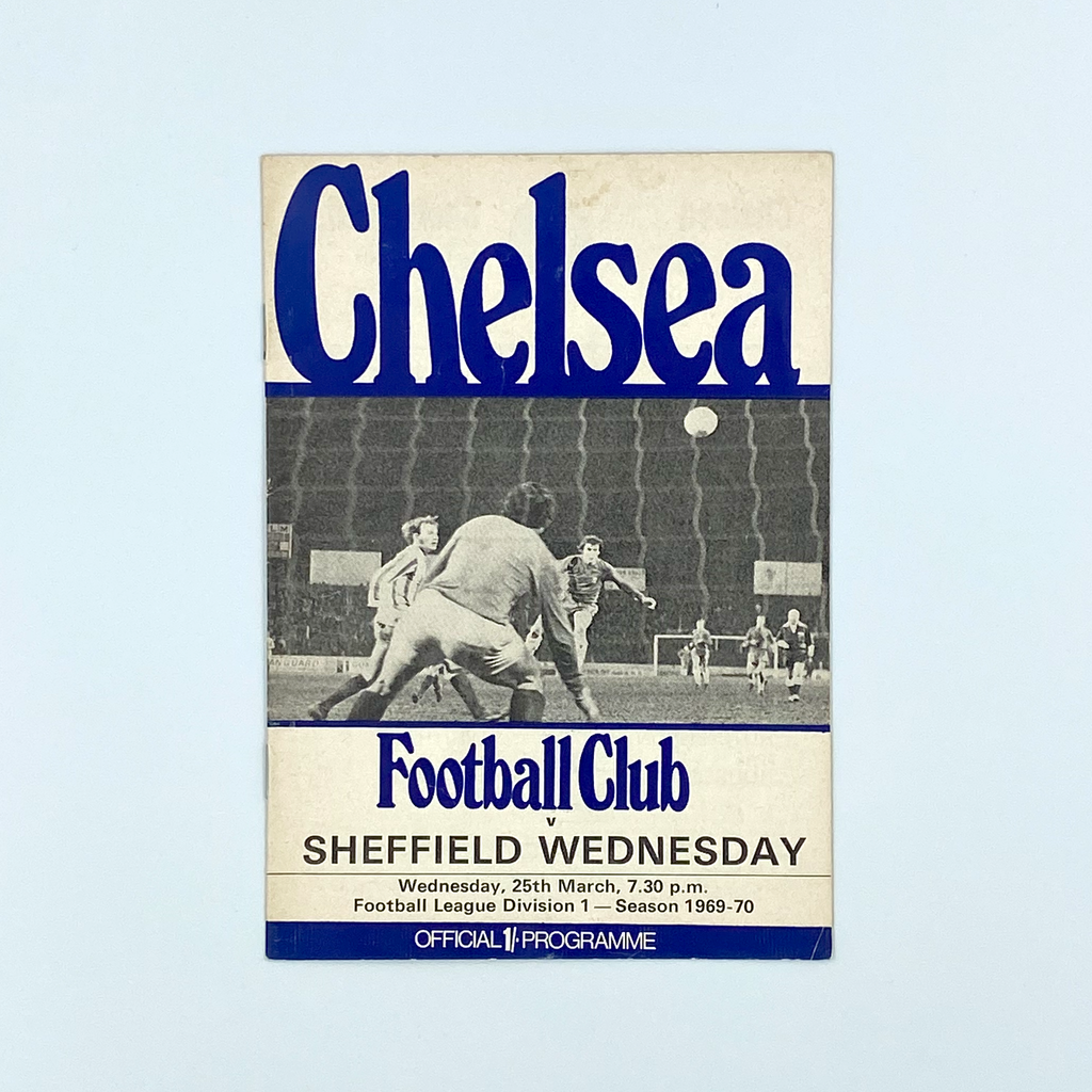 Chelsea vs Sheffield Wednesday Programme (25 March 1970)