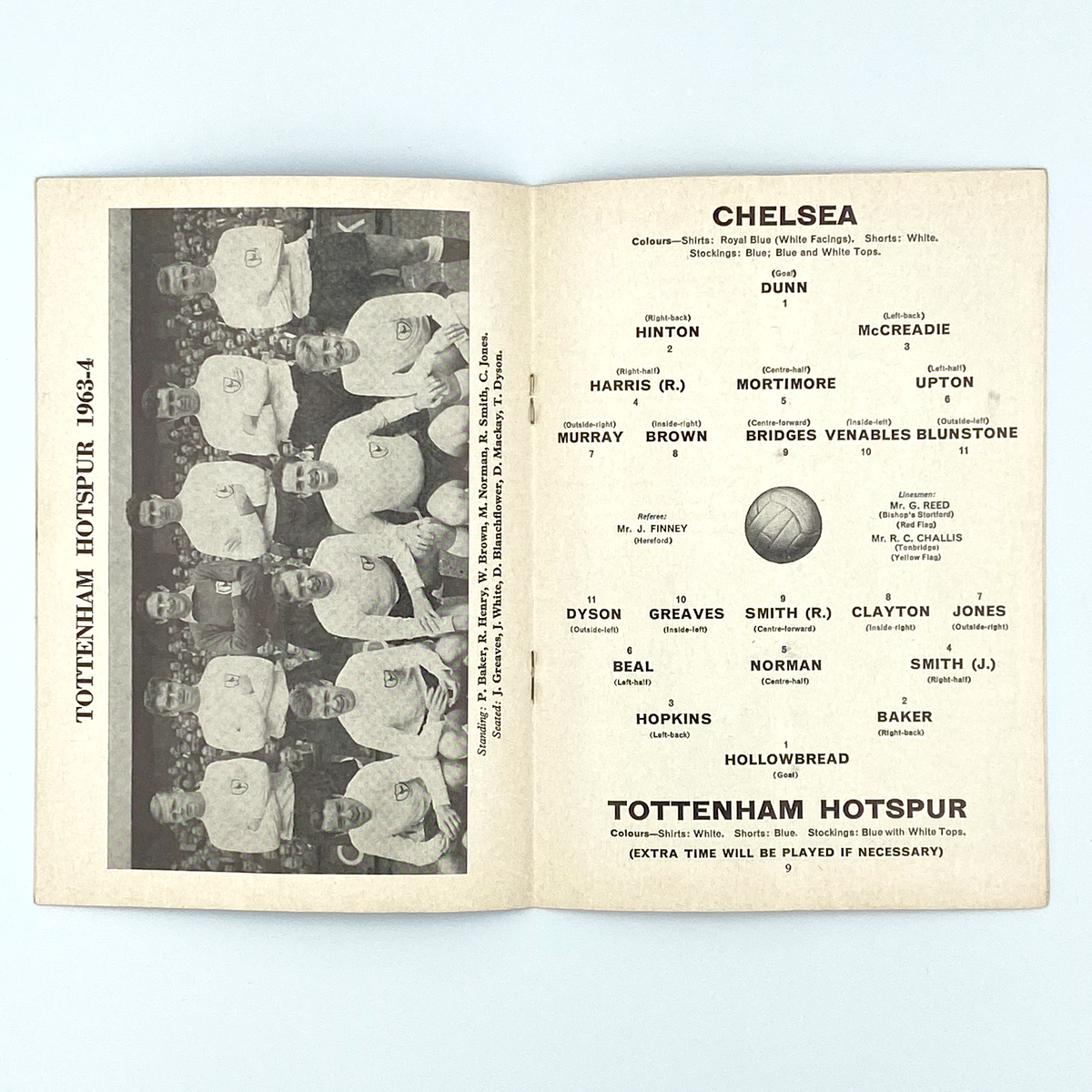 Chelsea vs Tottenham Hotspur Programme (8 January 1964)