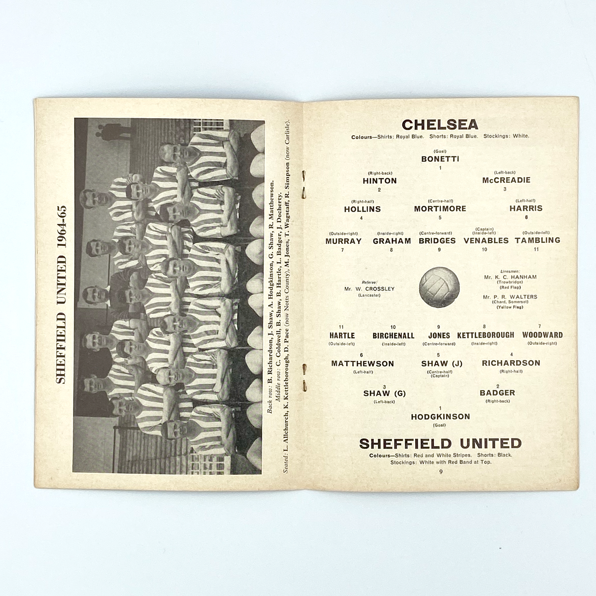 Chelsea vs Sheffield United Programme (20 March 1965)